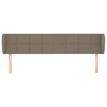 Sänggavel med kanter taupe 183x23x78/88 cm tyg