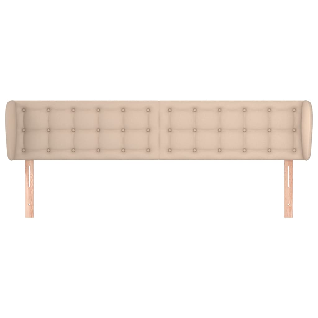 Sänggavel med kanter cappuccino 203x23x78/88 cm konstläder