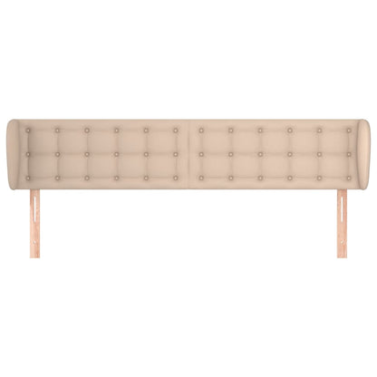 Sänggavel med kanter cappuccino 203x23x78/88 cm konstläder