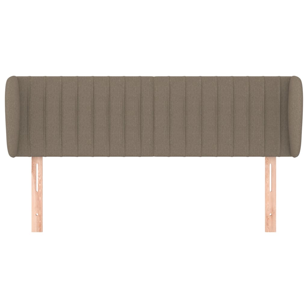 Sänggavel med kanter taupe 147x23x78/88 cm tyg