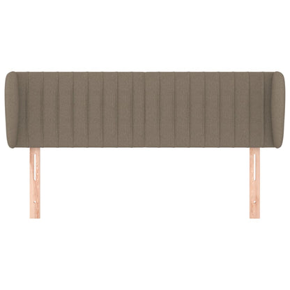 Sänggavel med kanter taupe 147x23x78/88 cm tyg