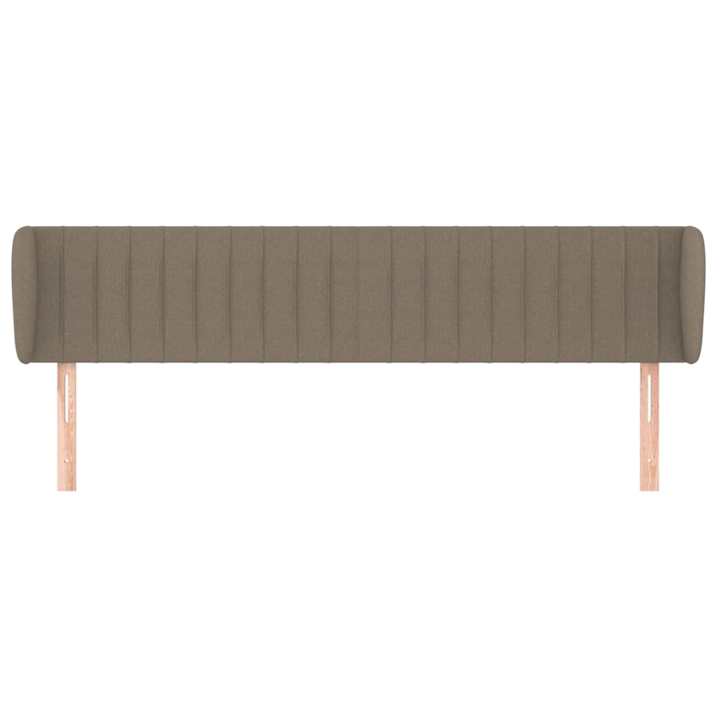 Sänggavel med kanter taupe 183x23x78/88 cm tyg