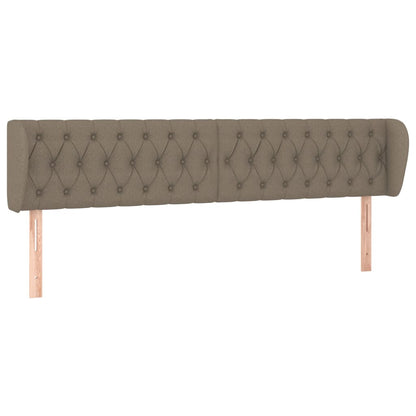 Sänggavel med kanter taupe 183x23x78/88 cm tyg