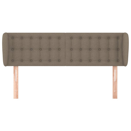 Sänggavel med kanter taupe 147x23x78/88 cm tyg