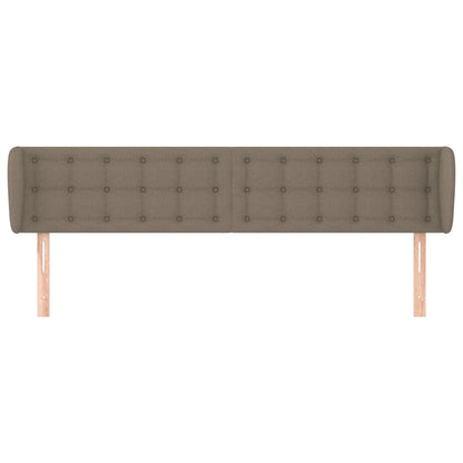 Sänggavel med kanter taupe 183x23x78/88 cm tyg