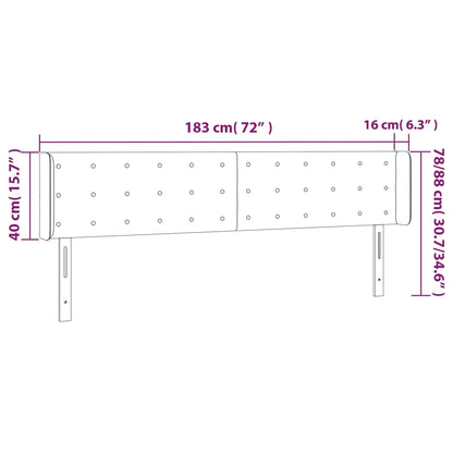 Sänggavel med kanter vit 183x16x78/88 cm konstläder