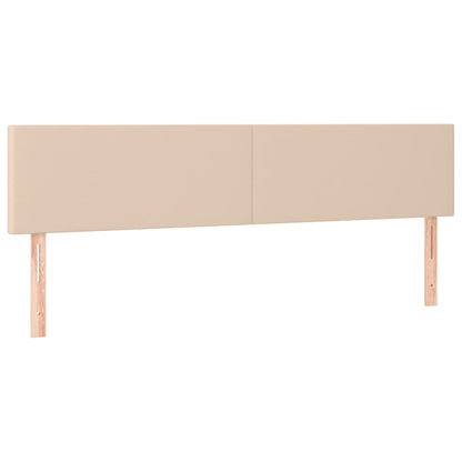 Sänggavel LED cappuccino 160x5x78/88 cm konstläder