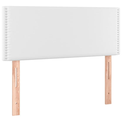 Sänggavel LED vit 80x5x78/88 cm konstläder