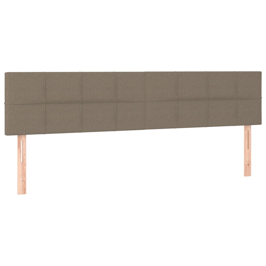 Sänggavel LED taupe 160x5x78/88 cm tyg