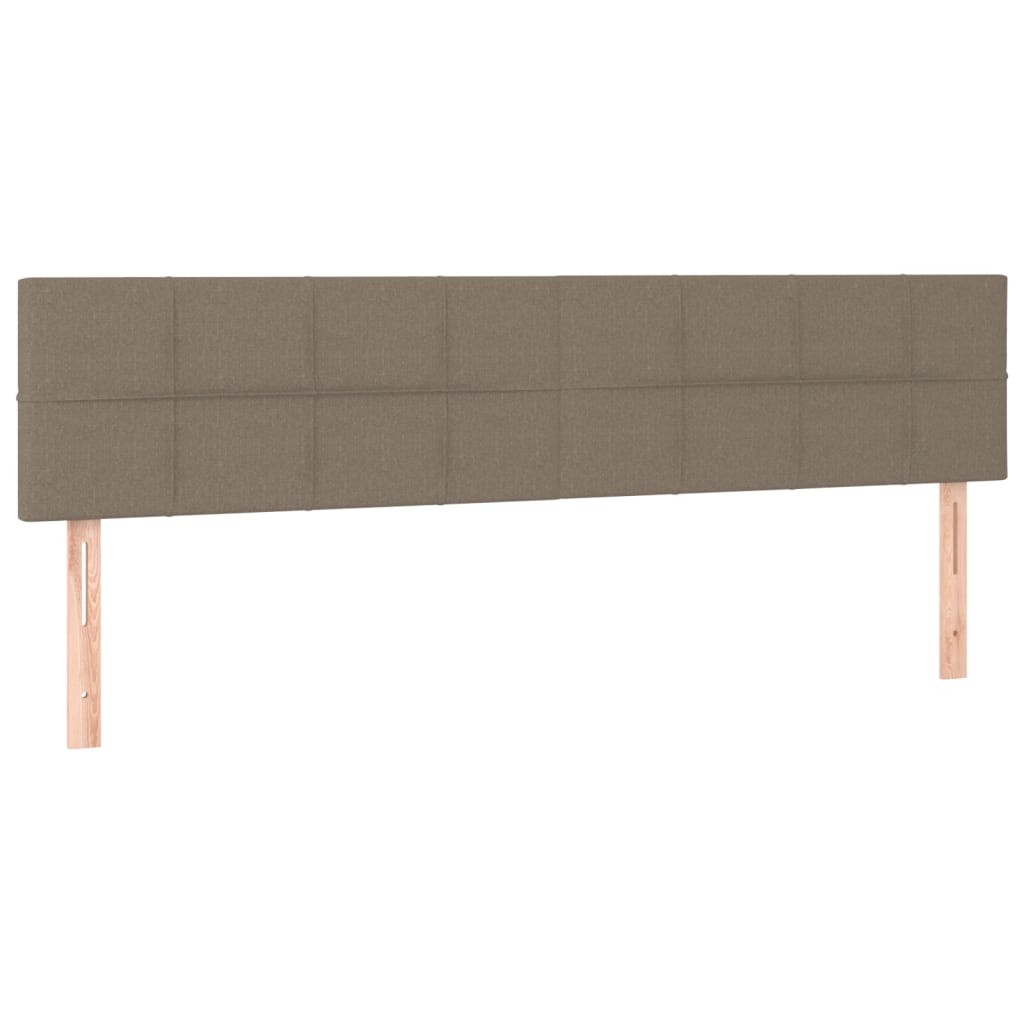 Sänggavel LED taupe 180x5x78/88 cm tyg