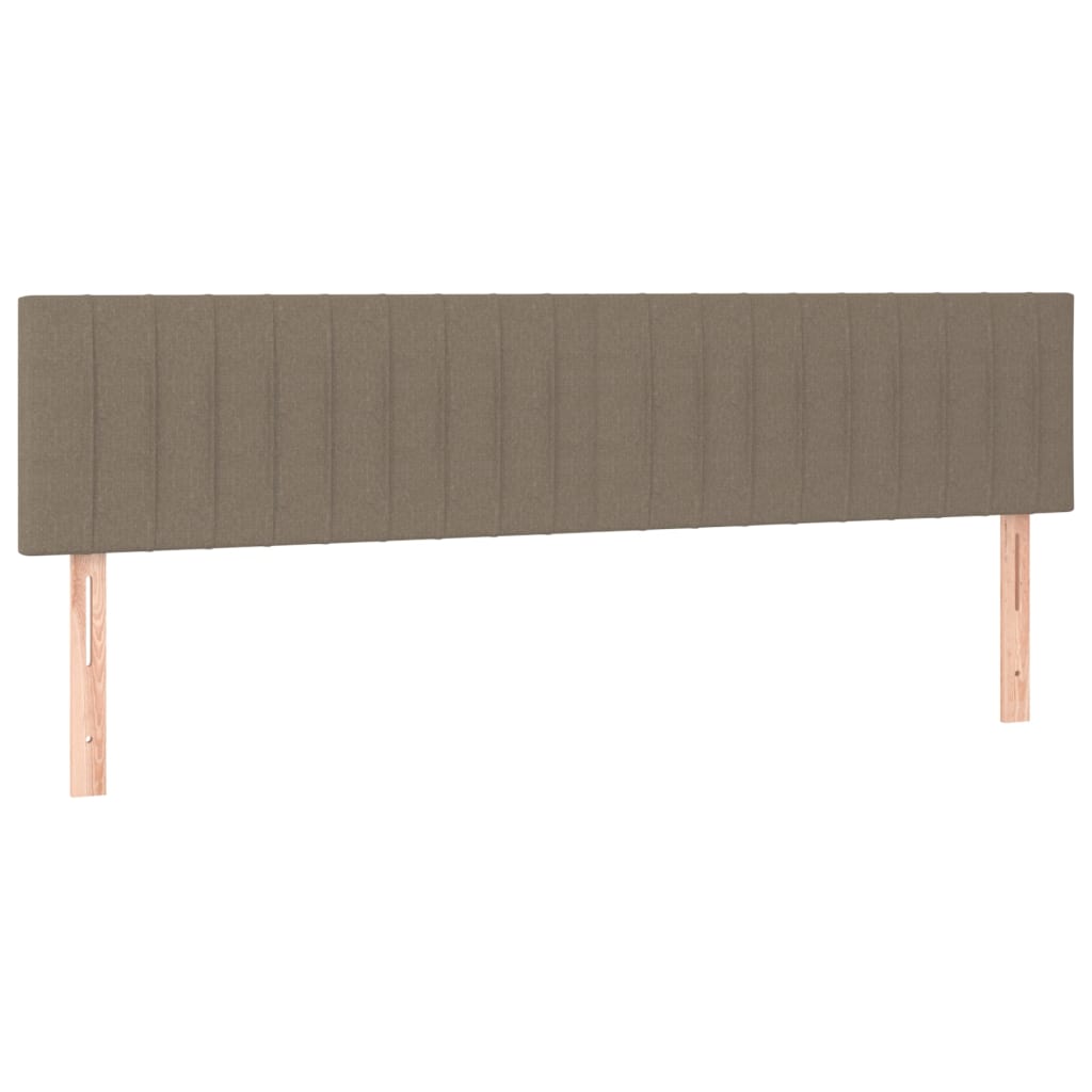 Sänggavel LED taupe 180x5x78/88 cm tyg