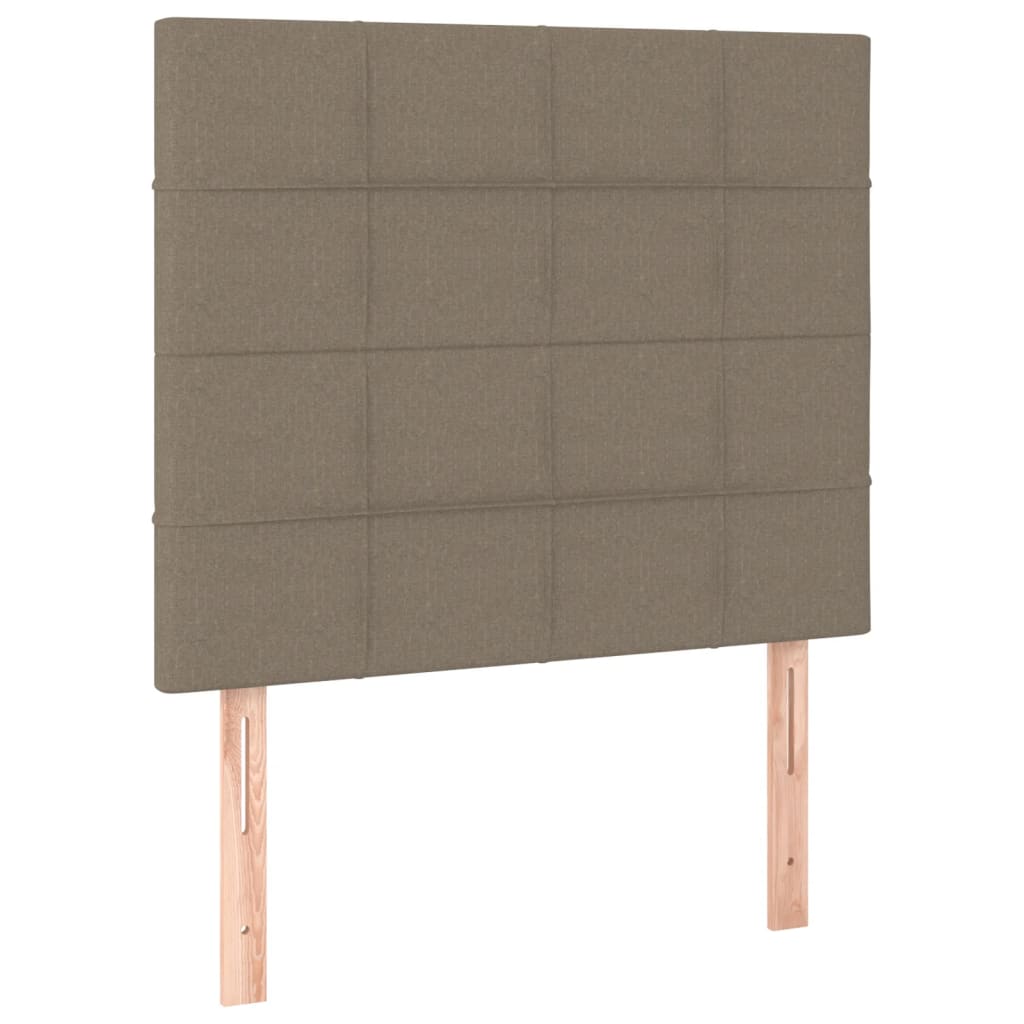 Sängram utan madrass Taupe 80x200cm tyg