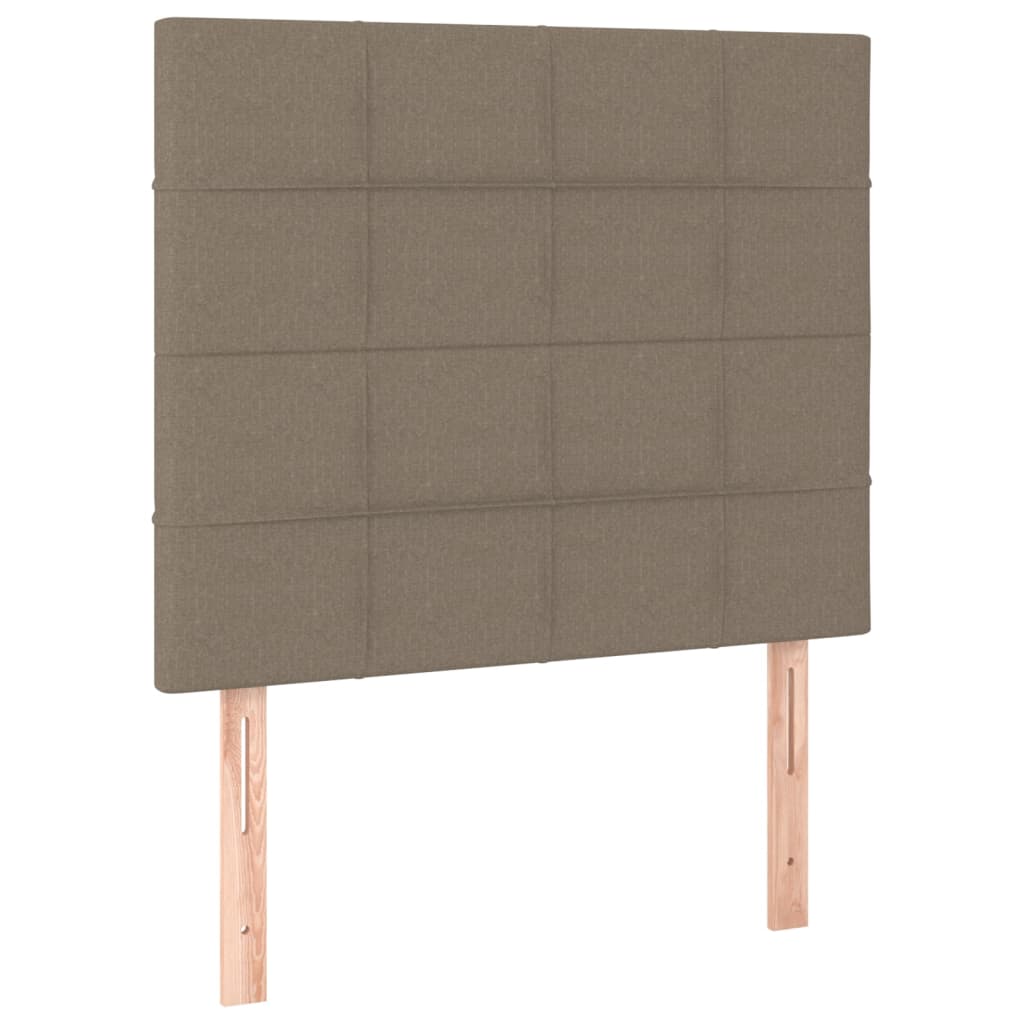 Sängram utan madrass Taupe 90x190 cm tyg