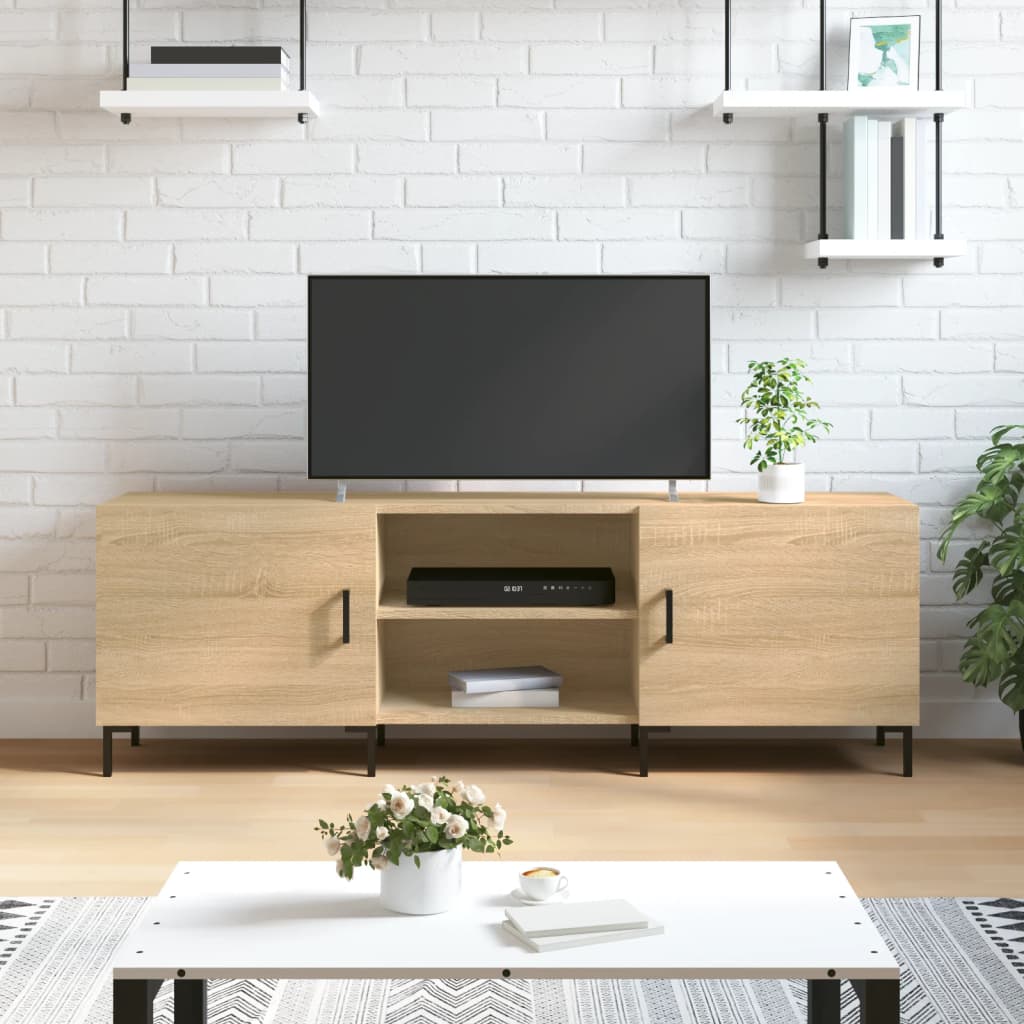 Tv-bänk sonoma ek 150x30x50 cm konstruerat trä