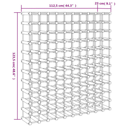 Vinställ för 120 flaskor 112,5x23x123,5 cm massiv furu