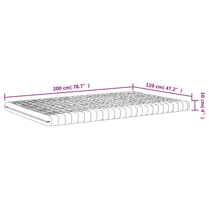 Skummadrass vit 120x200 cm 7-zoner hårdhet 20 ILD