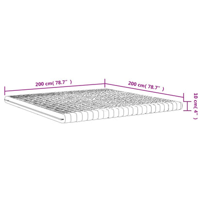 Skummadrass vit 200x200 cm 7-zoner hårdhet 20 ILD