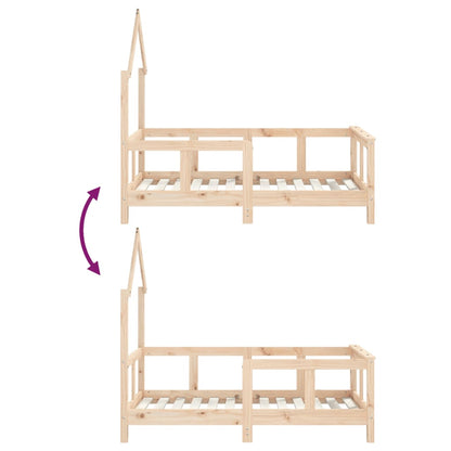 Sängram för barnsäng 70x140 cm massiv furu