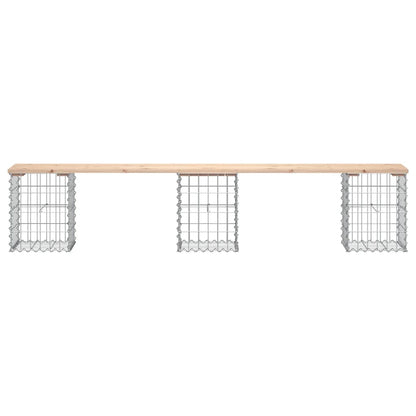 Trädgårdsbänk gabion-design 203x31x42 cm massiv furu