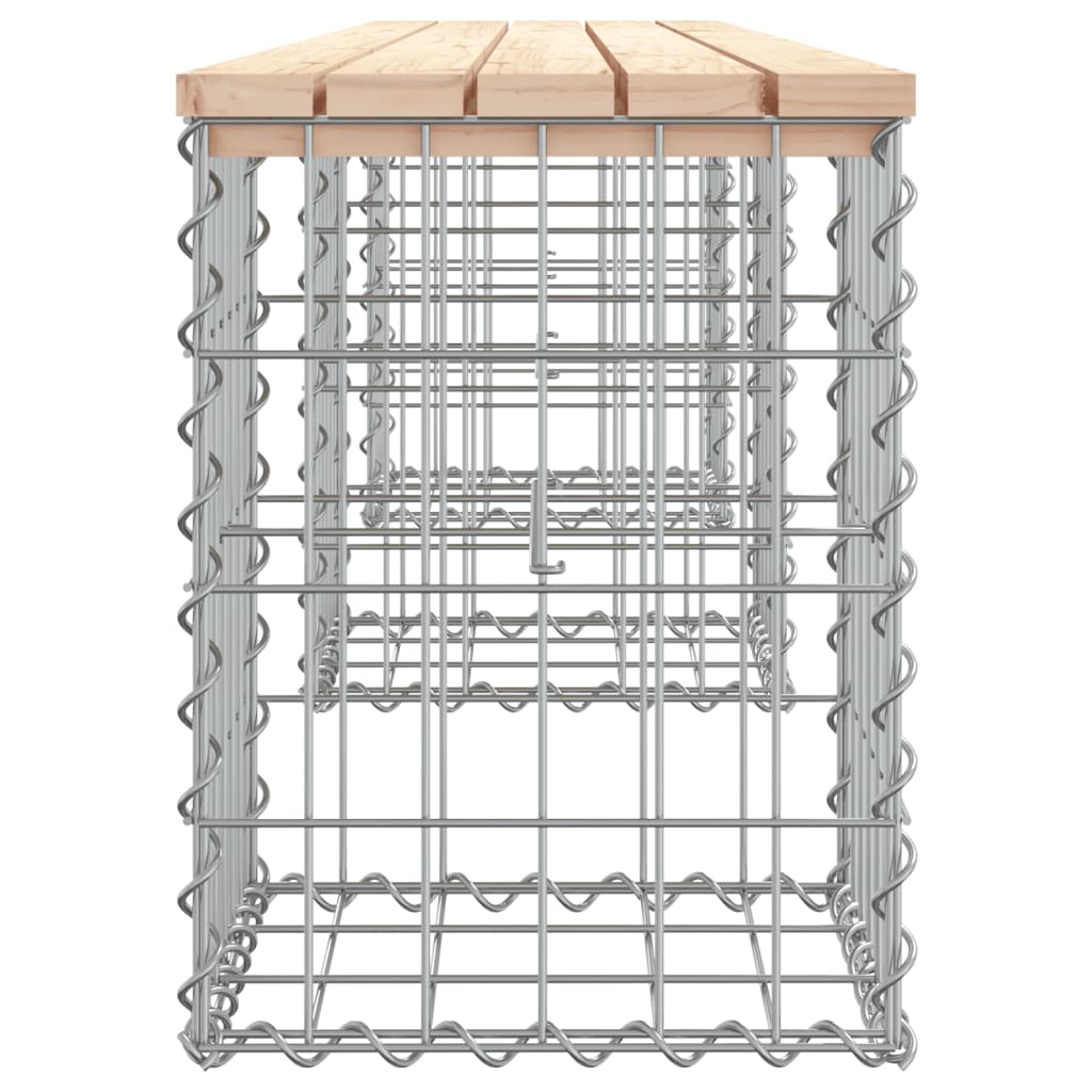 Trädgårdsbänk gabion-design 203x31x42 cm massiv furu