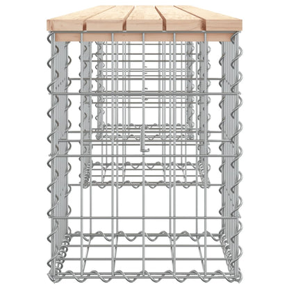 Trädgårdsbänk gabion-design 203x31x42 cm massiv furu