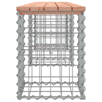 Trädgårdsbänk gabion-design 203x31x42 cm massivt douglasträ