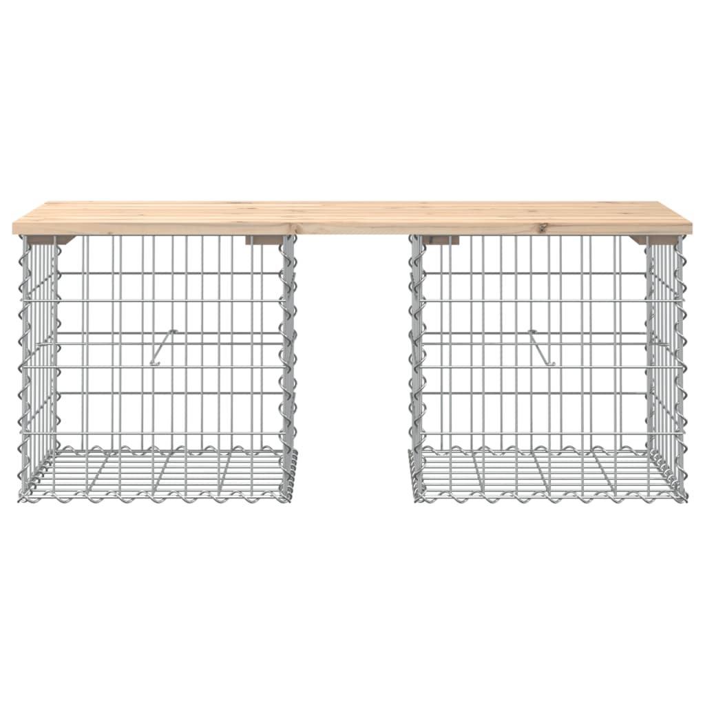 Trädgårdsbänk gabion-design 103x44x42 cm massiv furu