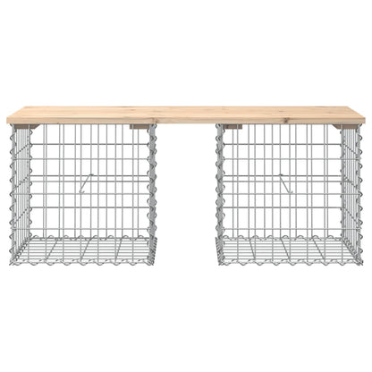 Trädgårdsbänk gabion-design 103x44x42 cm massiv furu