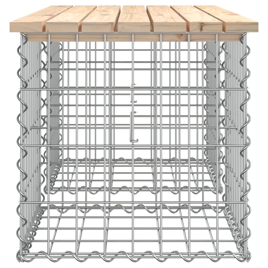 Trädgårdsbänk gabion-design 103x44x42 cm massiv furu