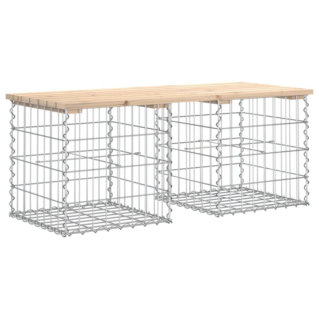 Trädgårdsbänk gabion-design 103x44x42 cm massiv furu