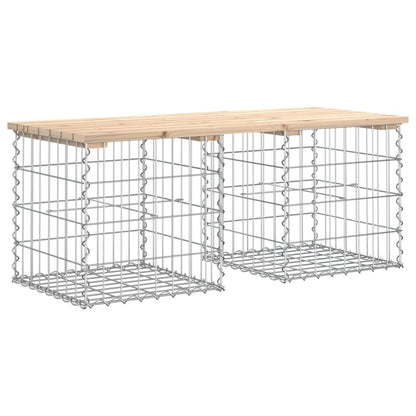 Trädgårdsbänk gabion-design 103x44x42 cm massiv furu