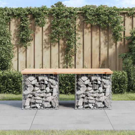 Trädgårdsbänk gabion-design 103x44x42 cm massiv furu