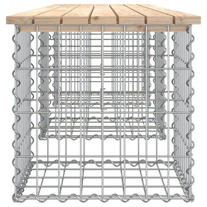 Trädgårdsbänk gabion-design 203x44x42 cm massiv furu