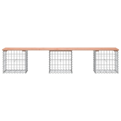 Trädgårdsbänk gabion-design 203x44x42 cm massivt douglasträ