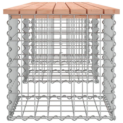 Trädgårdsbänk gabion-design 203x44x42 cm massivt douglasträ