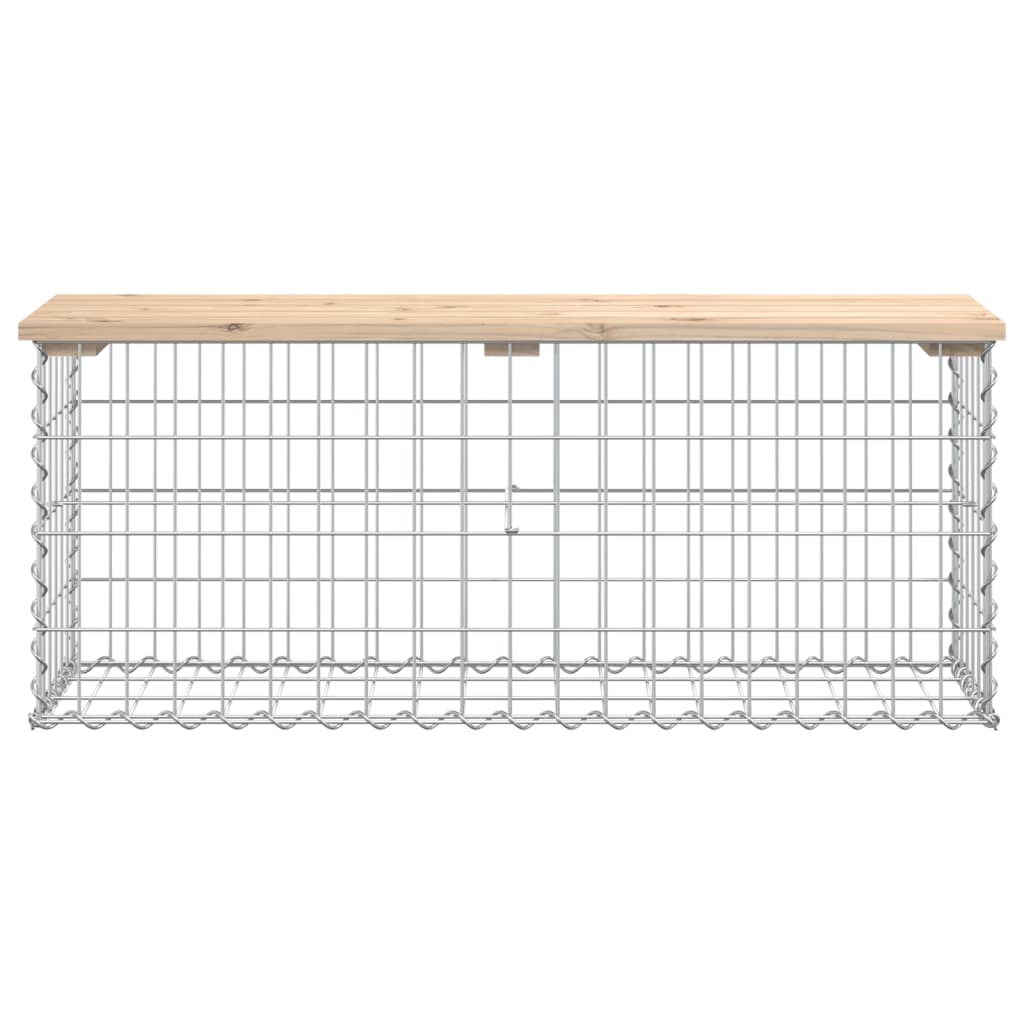 Trädgårdsbänk gabion-design 103x31x42 cm massiv furu