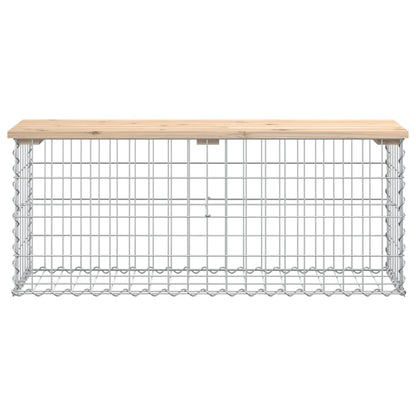 Trädgårdsbänk gabion-design 103x31x42 cm massiv furu