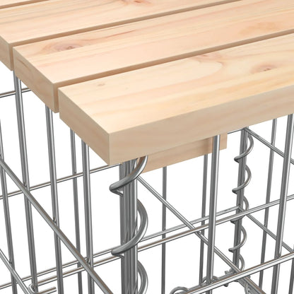 Trädgårdsbänk gabion-design 103x31x42 cm massiv furu
