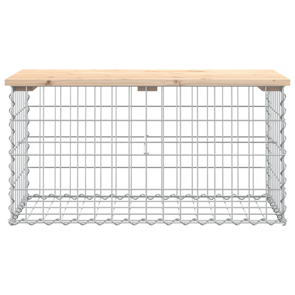 Trädgårdsbänk gabion-design 83x44x42 cm massiv furu