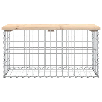 Trädgårdsbänk gabion-design 83x44x42 cm massiv furu