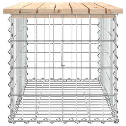 Trädgårdsbänk gabion-design 83x44x42 cm massiv furu