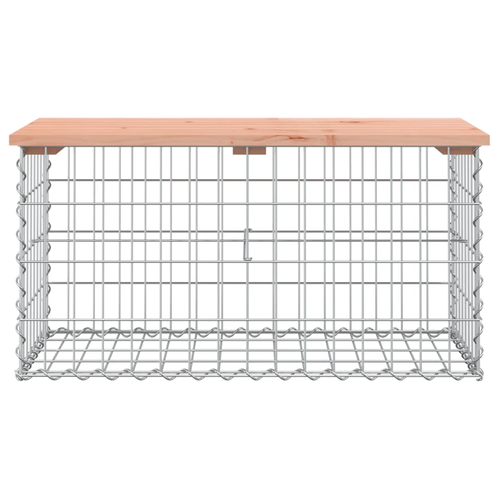 Trädgårdsbänk gabion-design 83x44x42 cm massivt douglasträ