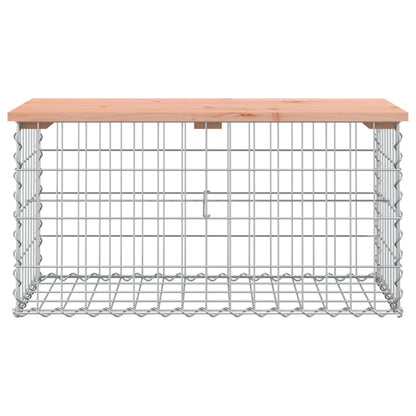 Trädgårdsbänk gabion-design 83x44x42 cm massivt douglasträ