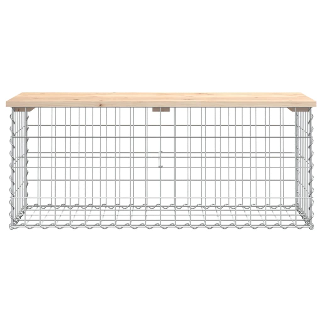 Trädgårdsbänk gabion-design 103x44x42 cm massiv furu