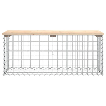 Trädgårdsbänk gabion-design 103x44x42 cm massiv furu