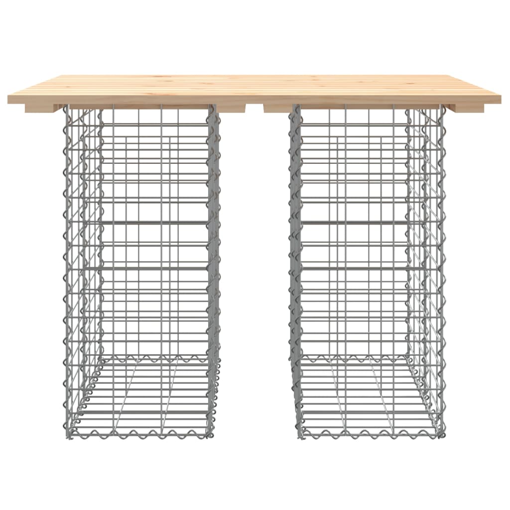 Trädgårdsbänk gabion-design 100x70x72 cm massiv furu