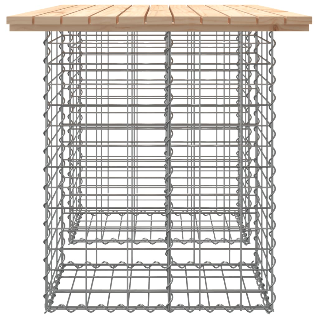 Trädgårdsbänk gabion-design 100x70x72 cm massiv furu