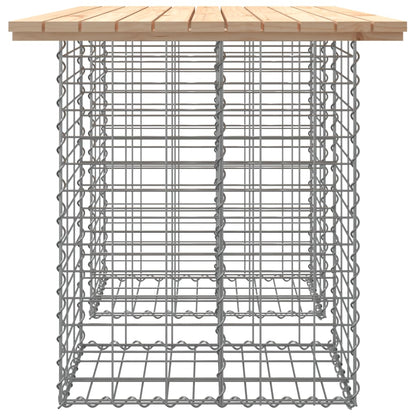 Trädgårdsbänk gabion-design 100x70x72 cm massiv furu