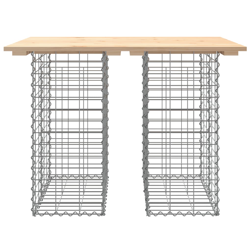 Trädgårdsbänk gabion-design 100x70x72 cm massiv furu