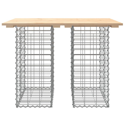 Trädgårdsbänk gabion-design 100x70x72 cm massiv furu